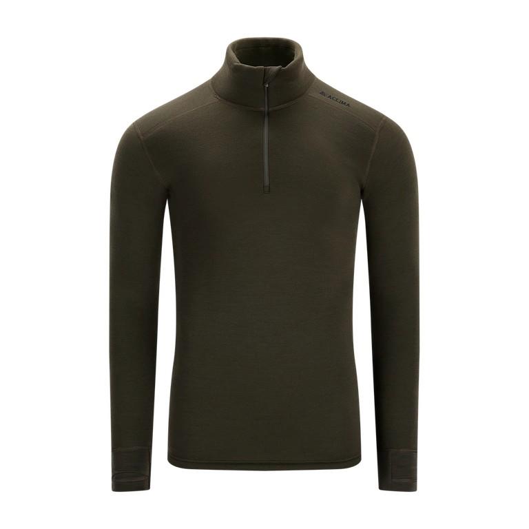 Aclima Fleecewool Polo W/Sip Ms Tarmac